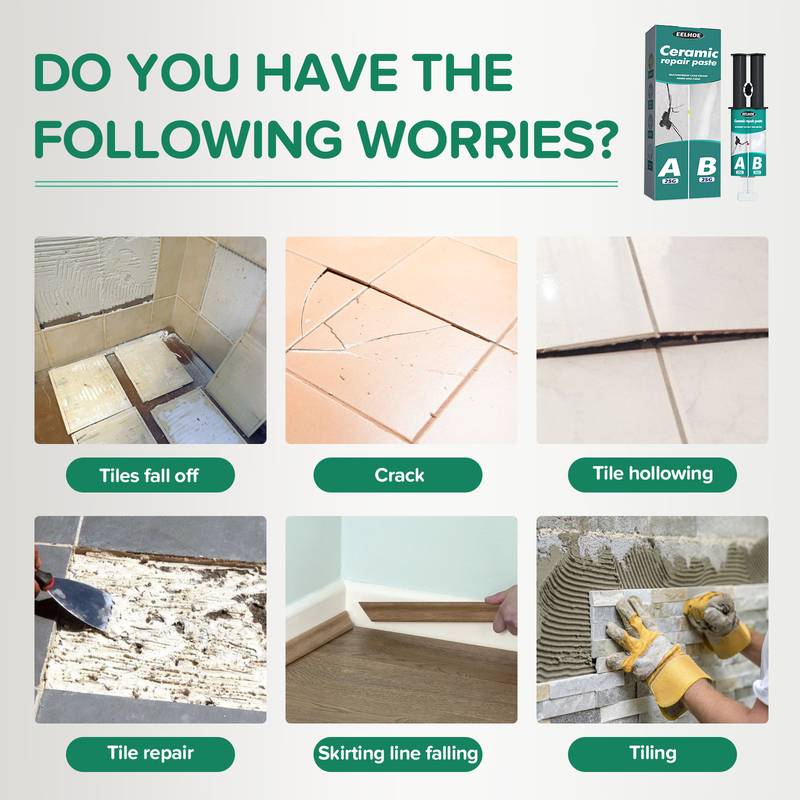 Ceramic Tile Repair Kit: Stop Cracks Leaks With Ab Glue - Temu